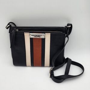 Brighton Black, Cream & Brown Crossbody Bag